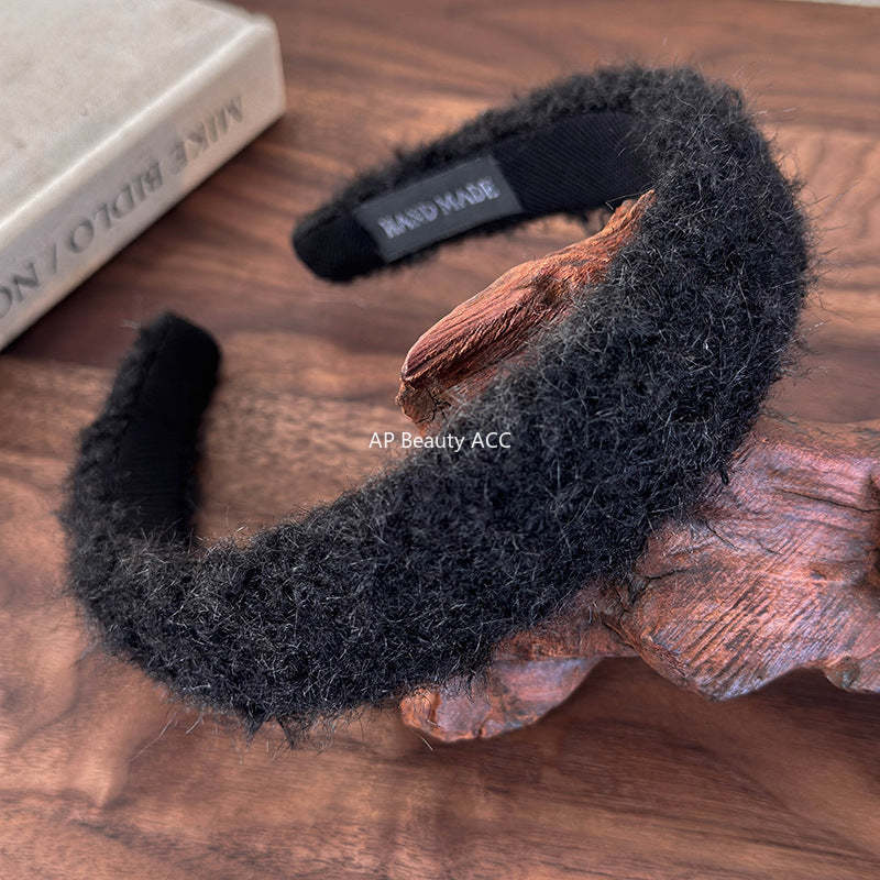 E관 - 가을 겨울 컬러 퍼 양털 머리띠 [26149] 25.12-1