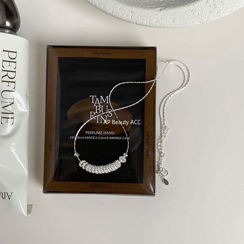 A관 - 925 실버 스마일 디자인 대나무 모양 체인 목걸이 [1333] 25.09-4