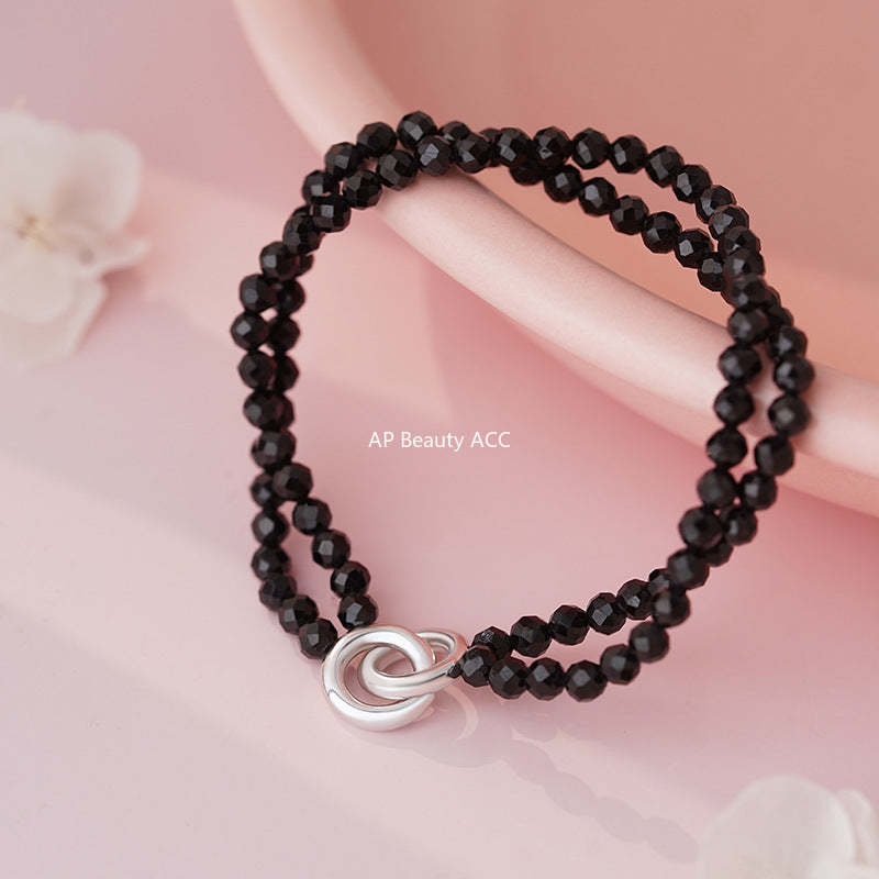 B관 - 925 실버 흑마노 문스톤 비즈 커플 팔찌 [YC5206SL_1] 25.10-5