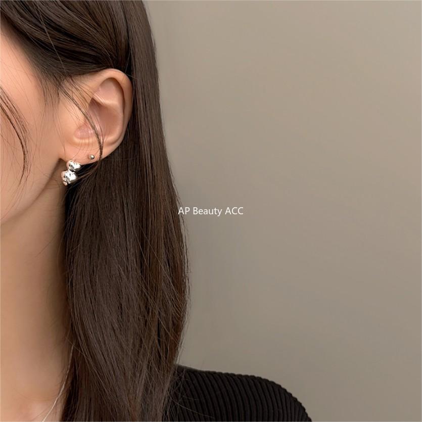 F관 - 925 실버 더블 하트 스터드 귀걸이 [C1228] 25.10-5