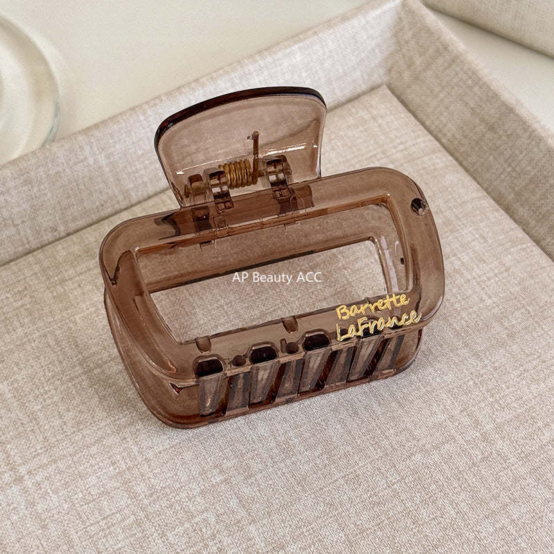 E관 - 골드 레터링 투명 사각형 집게핀 [27491] 25.09-4