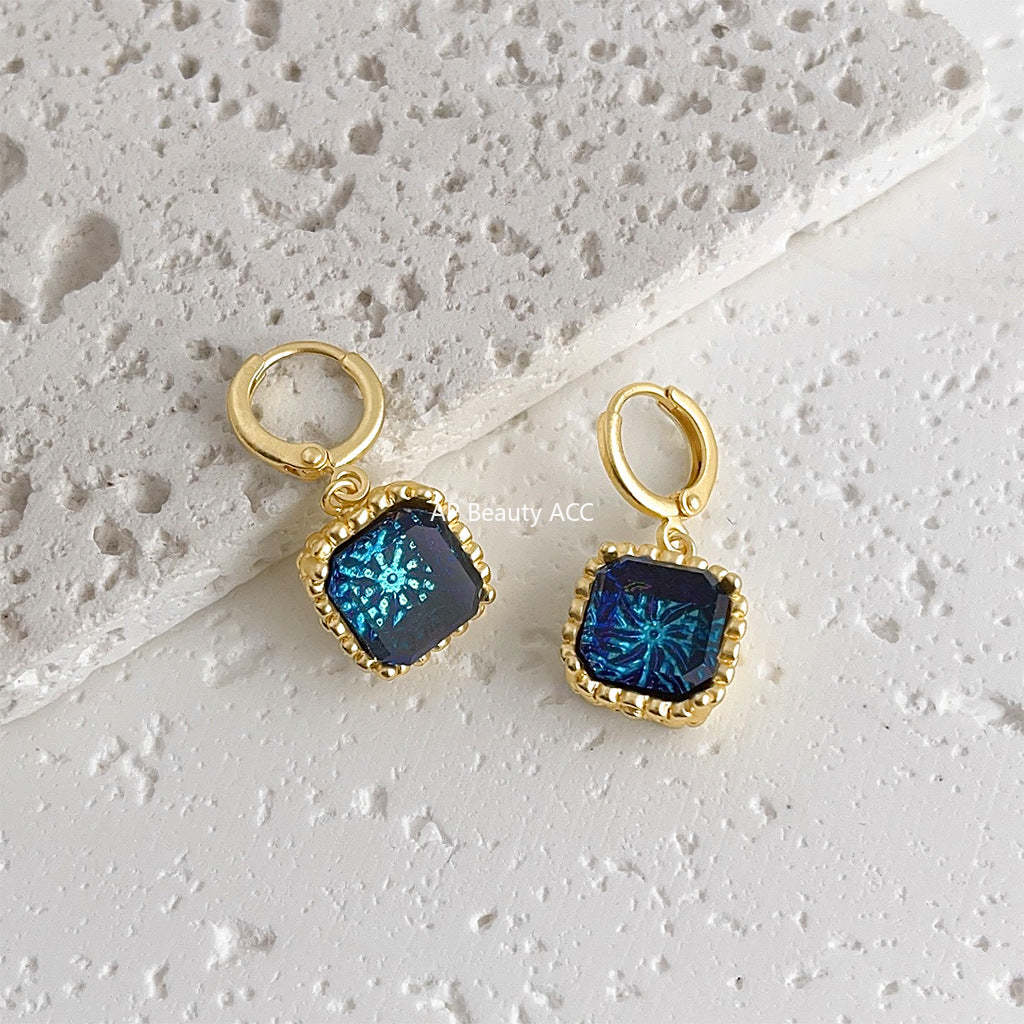 C관 - 색상 전환 유리 크리스탈 독창적 귀걸이 [4064] 24.06-1