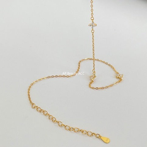 A관 - 925 실버 네잎클로버 디자인 목걸이 [XL-1228] 25.11-1