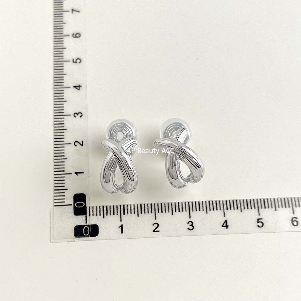 C관 - 큐빅 레진 진주 무피어싱 나선형 이어커프 귀걸이 [EJ0203F] 25.02-3