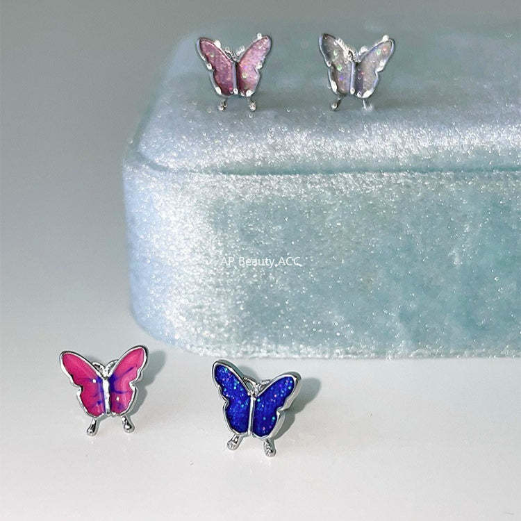 A관 - 925 은침 나비 디자인 피어싱 귀걸이 [EH-4126] 25.10-5