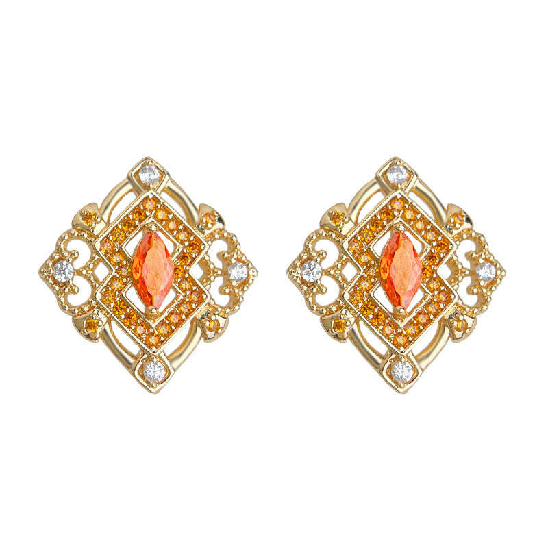 C관 - 925 은침 큐빅 빈티지 기하학 디자인 귀걸이 [6957] 25.10-4