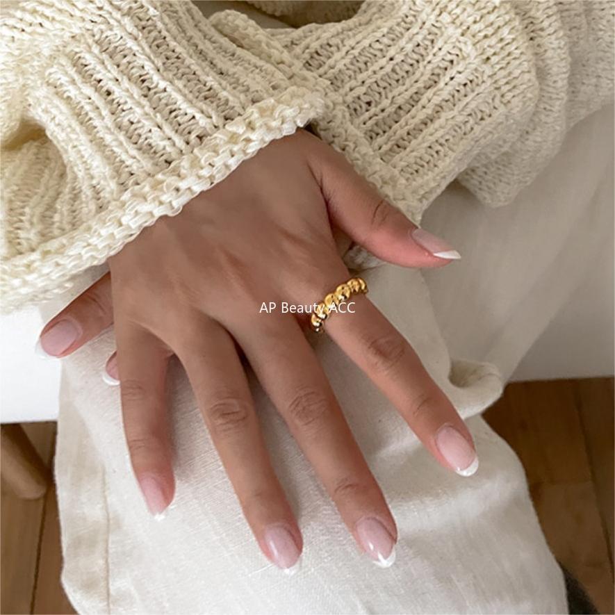 F관 - 925 실버 비즈 디자인 반지 [J1909] 25.10-1