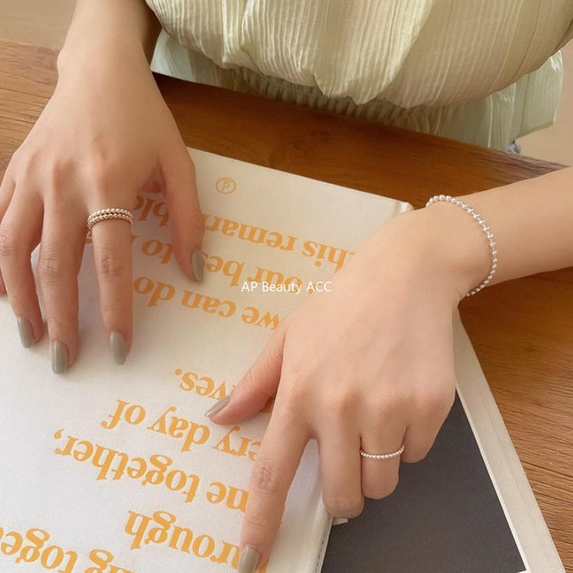 F관 - 925 실버 3가지 사이즈 라운드 비즈 팔찌 [A325] 25.11-2