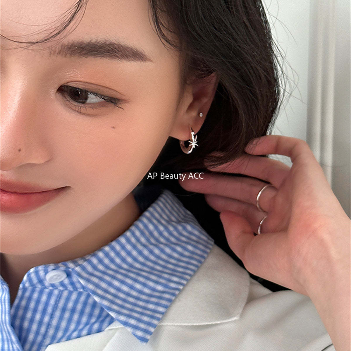 A관 - 925 은침 팔각별 귀걸이 [EH-3742] 25.08-4