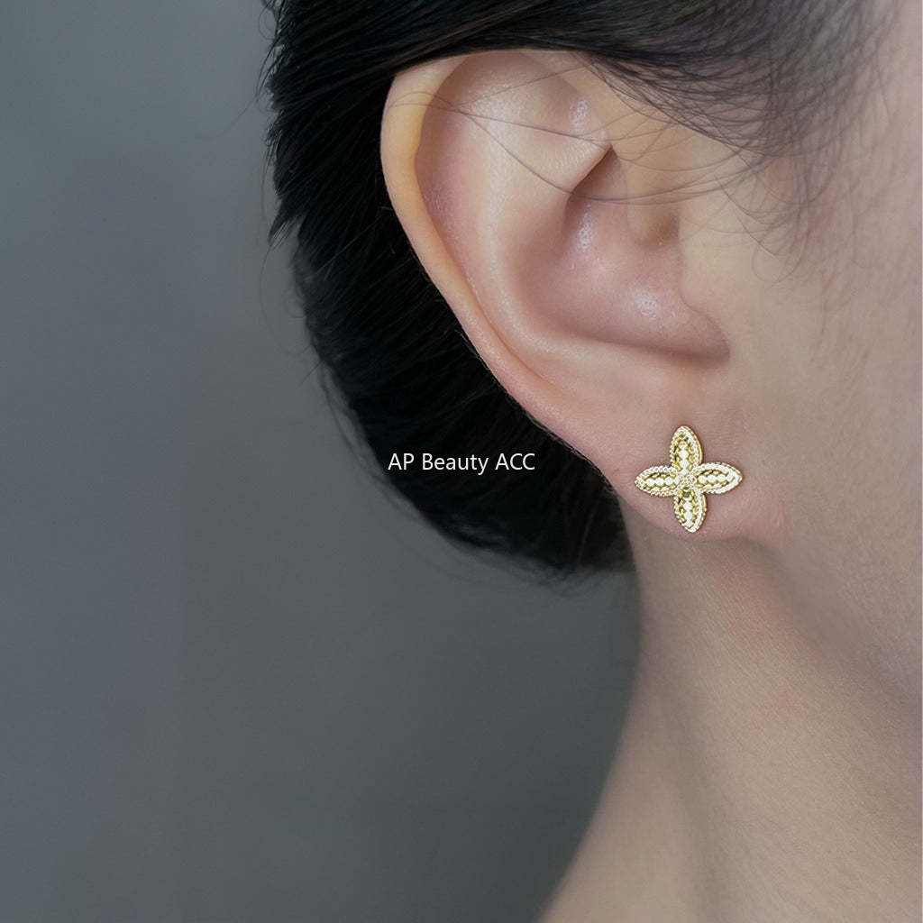 C관 - 18K 골드 도금 925 은침 스터드형 귀걸이 [6818-6825] 25.09-4