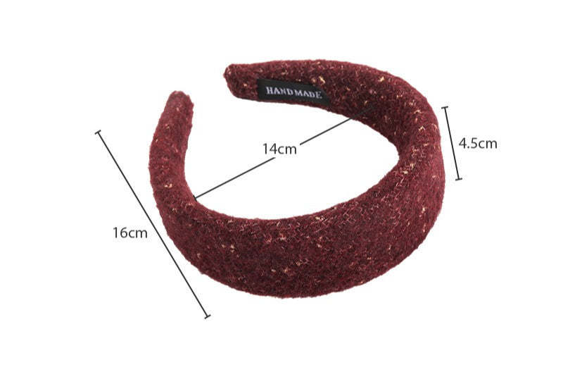 E관 - 모직 니트 금사 와이드 머리띠 [27725] 25.11-4