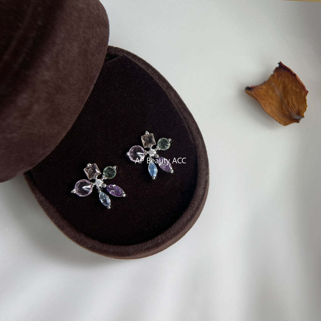 C관 - 플라워 다채로운 미니 큐빅 스윗한 여름 귀걸이 [4487] 24.07-2