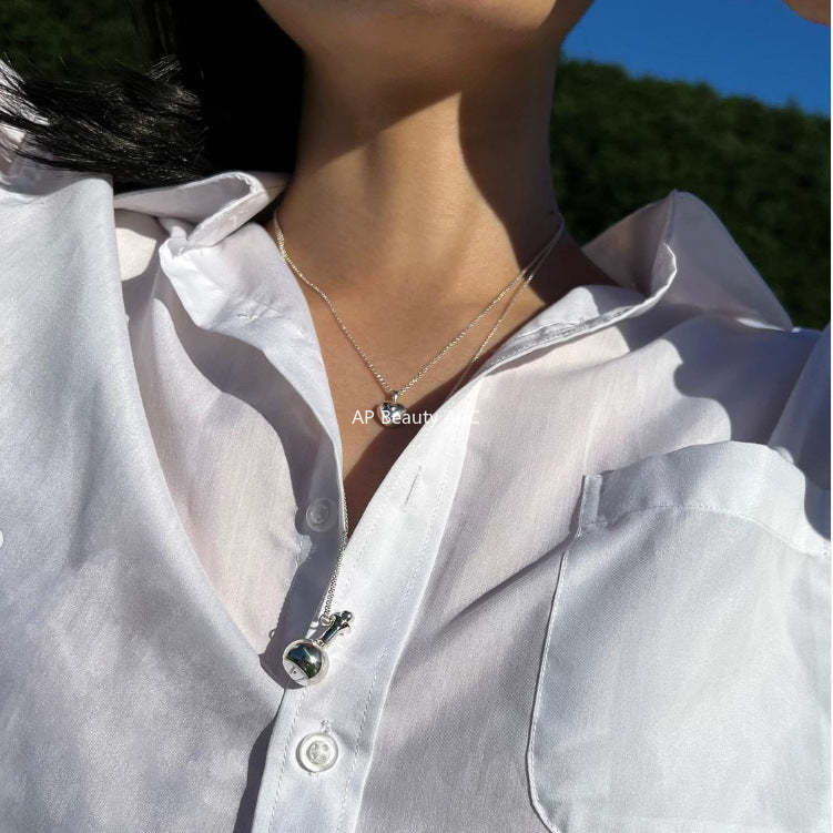 F관 - 925 실버 하트 펜던트 목걸이 [B1100] 25.09-4