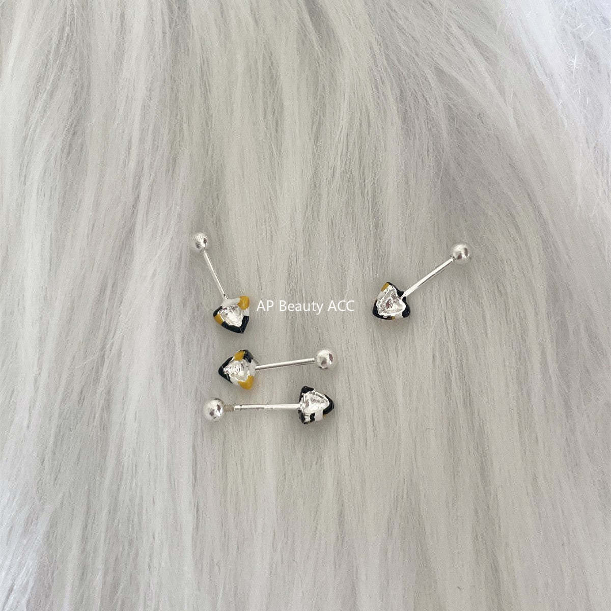 A관 - 925 은침 고양이 귀 디자인 피어싱 귀걸이 [EH-4165] 25.10-4