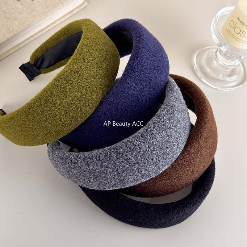 E관 - 모직 울 소재 볼륨 와이드 머리띠 [27699] 25.11-3