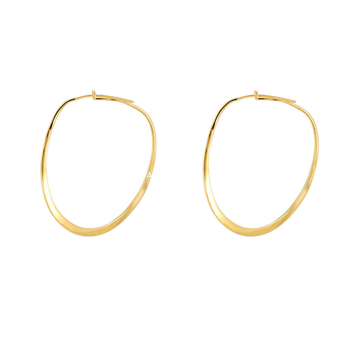 A관 - 925 은침 심플 대형 링 귀걸이 [EH-3968] 25.10-2