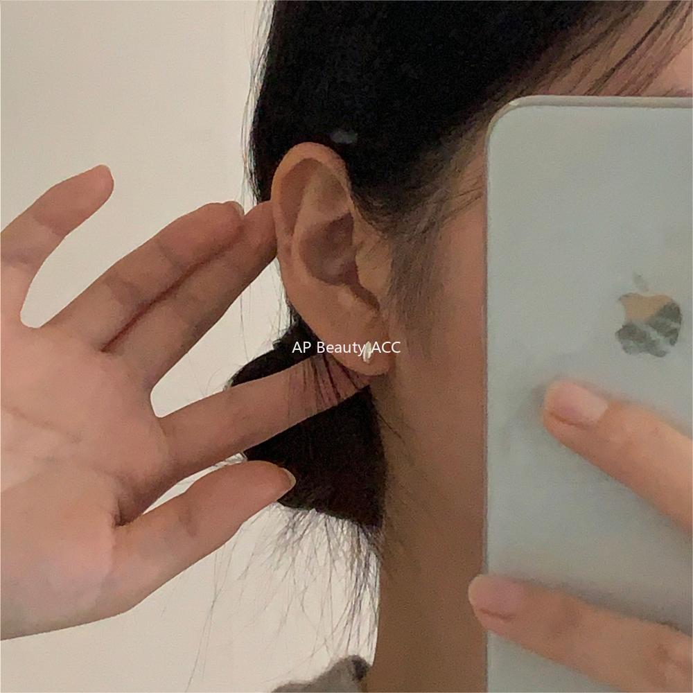 F관 - 925 실버 타원형 스터드 귀걸이 [C1248] 25.10-2