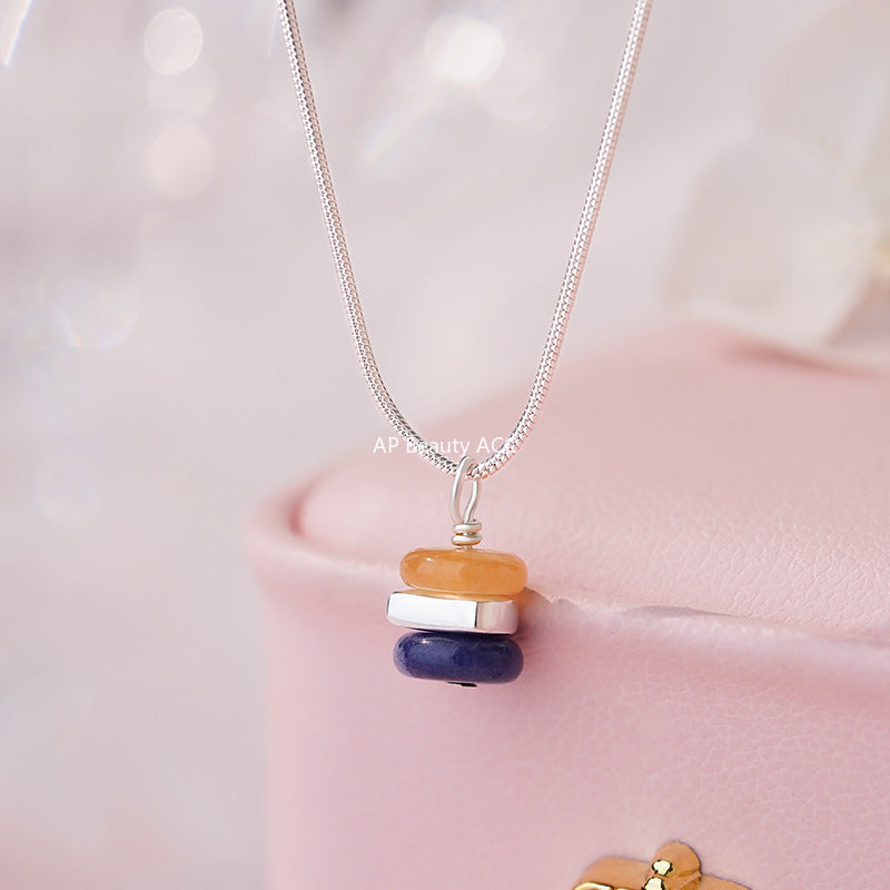 B관 - 925 실버 천연석 펜던트 목걸이 [YC3871N_1] 25.10-2