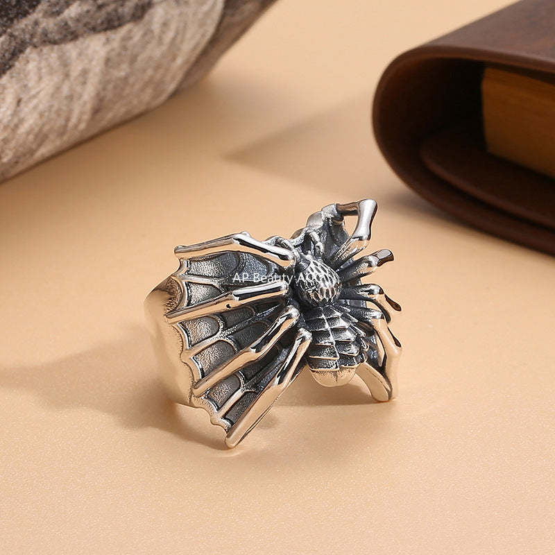 G관 - 거미 모양 빈티지 실버색 반지 [J2679] 25.11-4