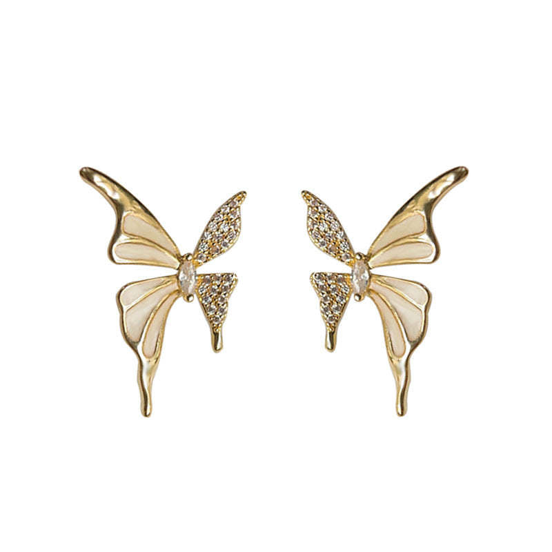 C관 - 고급스러운 하트 오일 코팅 귀걸이 14K 도금 은침 귀걸이 [3912] 24.05-2