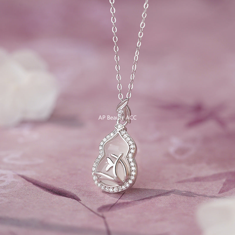 B관 - 999 실버 호리병 대나무잎 펜던트 목걸이 [YC1838N_1] 25.10-1