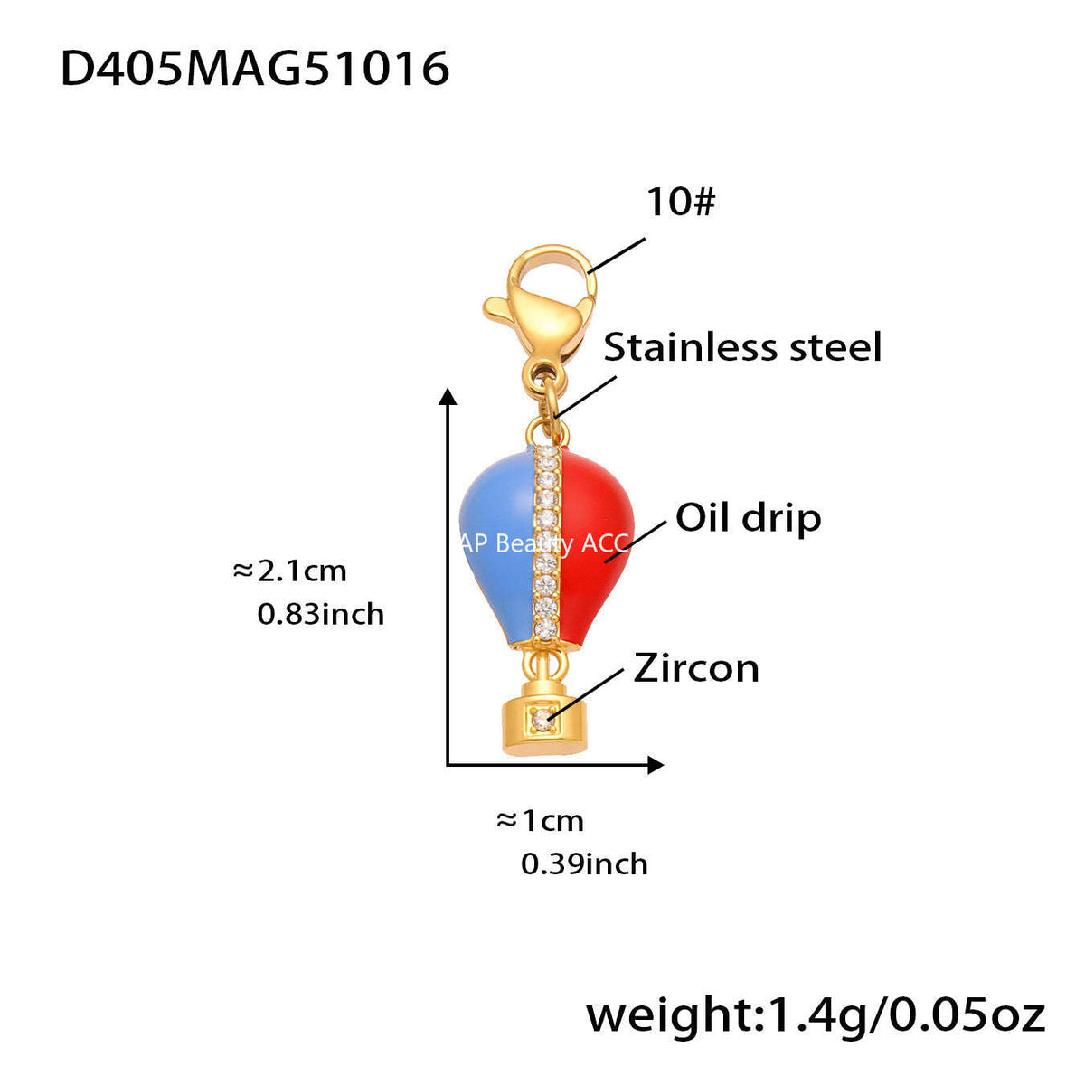 D관 - 스테인리스 스틸 큐빅 과일 열기구 지구본 펜던트 목걸이 팔찌 반지 [TXP422] 25.10-4