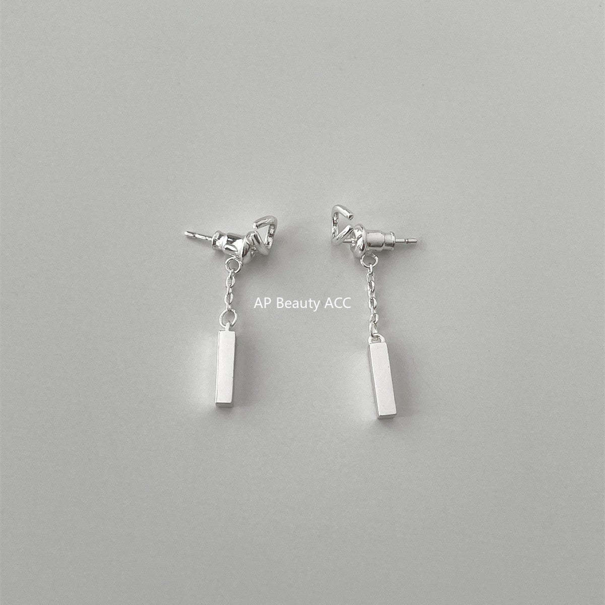 A관 - 미니 바 디자인 925 은침 귀걸이 [EH-3919] 25.08-2