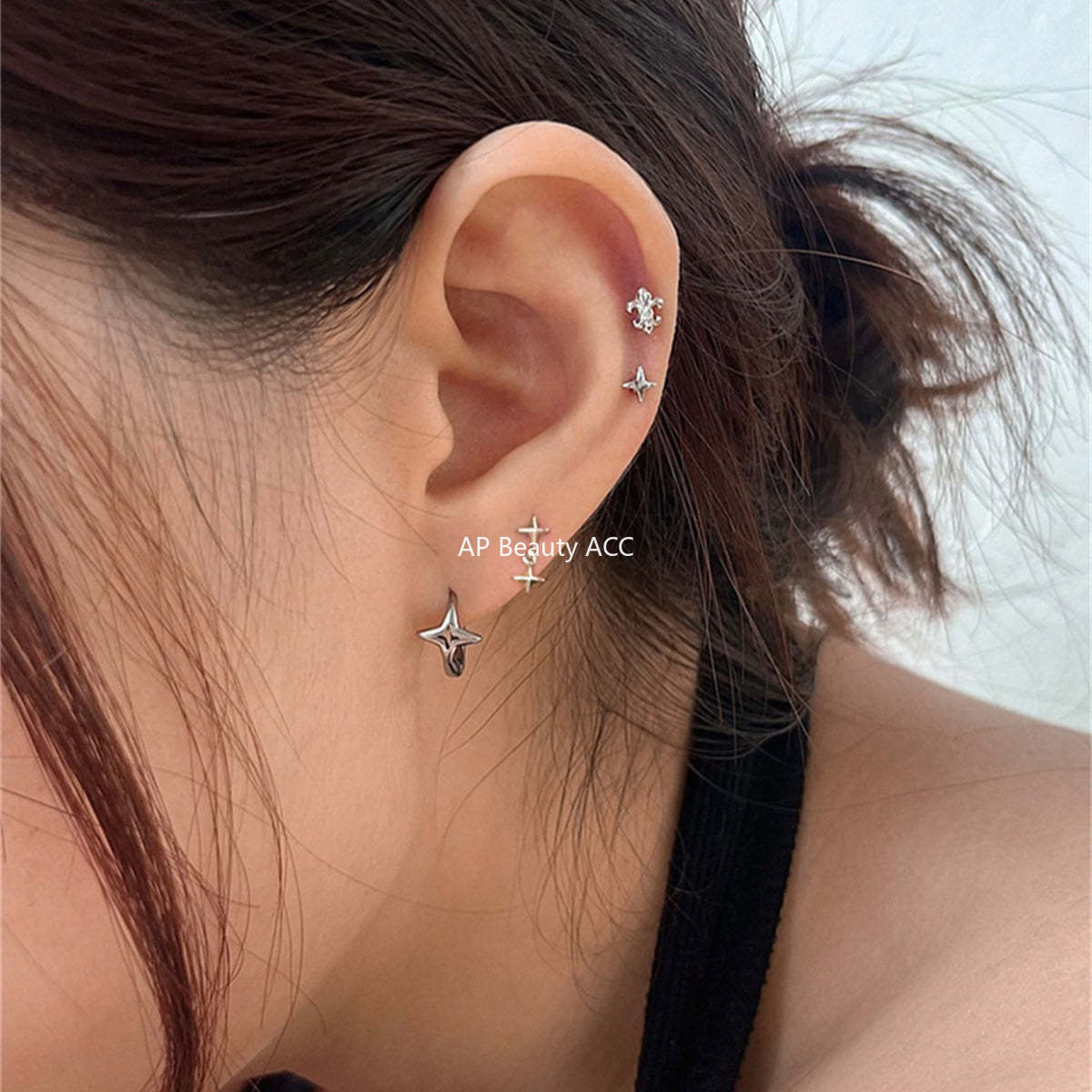 A관 - 925 은침 사각별 귀걸이 [EH-3349] 24.12-4