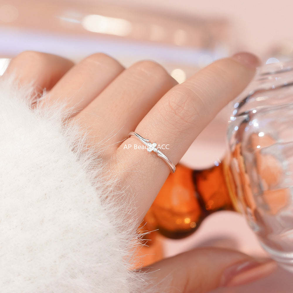 B관 - 999 실버 미니 플라워 오픈 반지 [YC5020R_1] 25.12-1