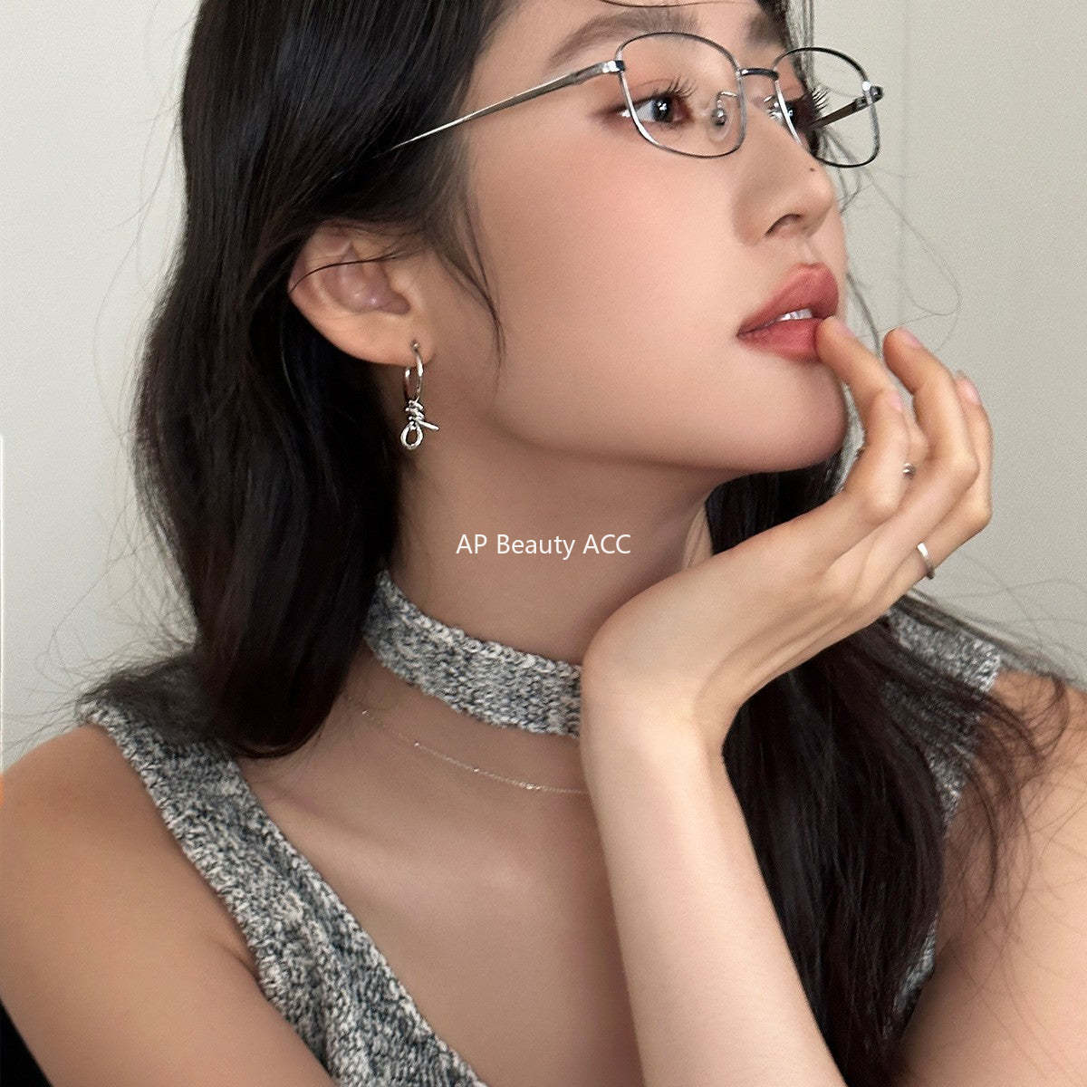 A관 - 링형 매듭 디자인 925 은침 귀걸이 [EH-4395] 25.12-2