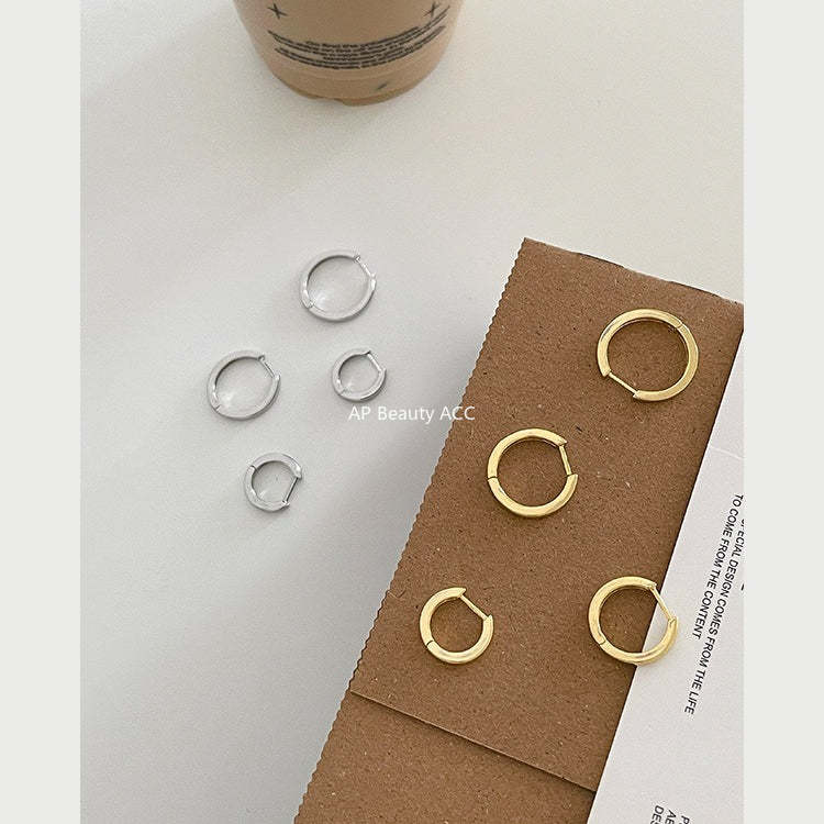 A관 - 925 은침 미니멀 심플 링 스트레이트 침 귀걸이 [EH-4169] 25.12-1