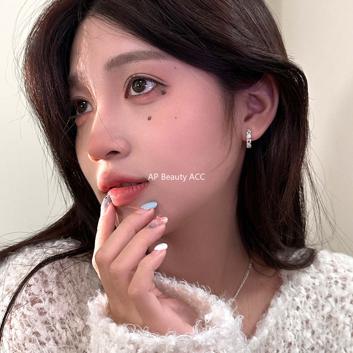 A관 - 925 은침 오팔 큐빅 귀걸이 [EH-2598] 25.01-2