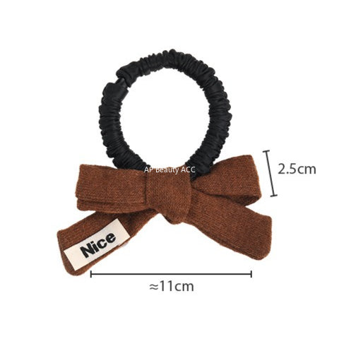E관 - 니트 리본 디자인 슬림형 머리끈 헤어밴드 [27575] 25.10-3