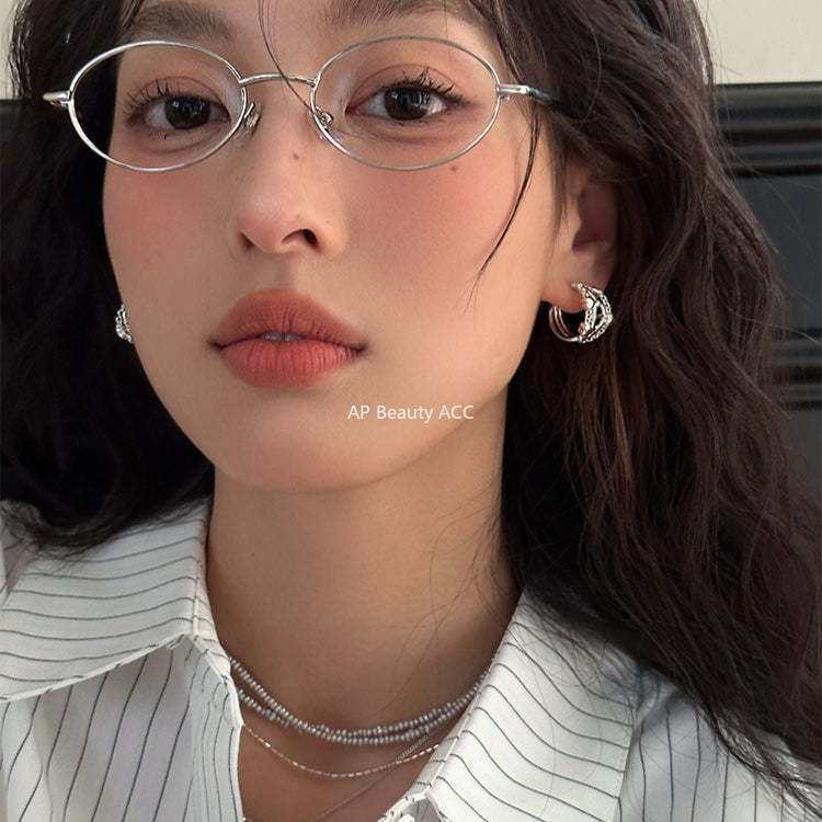 A관 - C형 라인 디자인 하트 돼지코 스터드 귀걸이 [EH-4107] 25.10-5