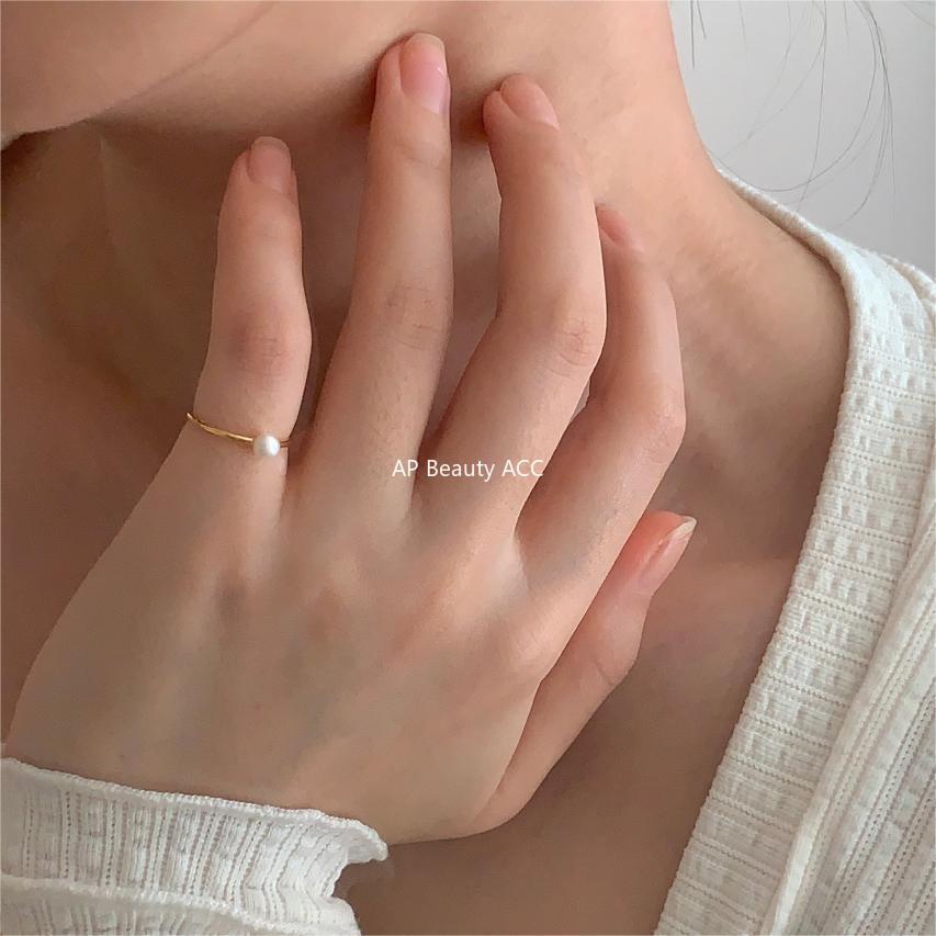 F관 - 925 실버 진주 디자인 오픈형 반지 [J2022] 24.06-2