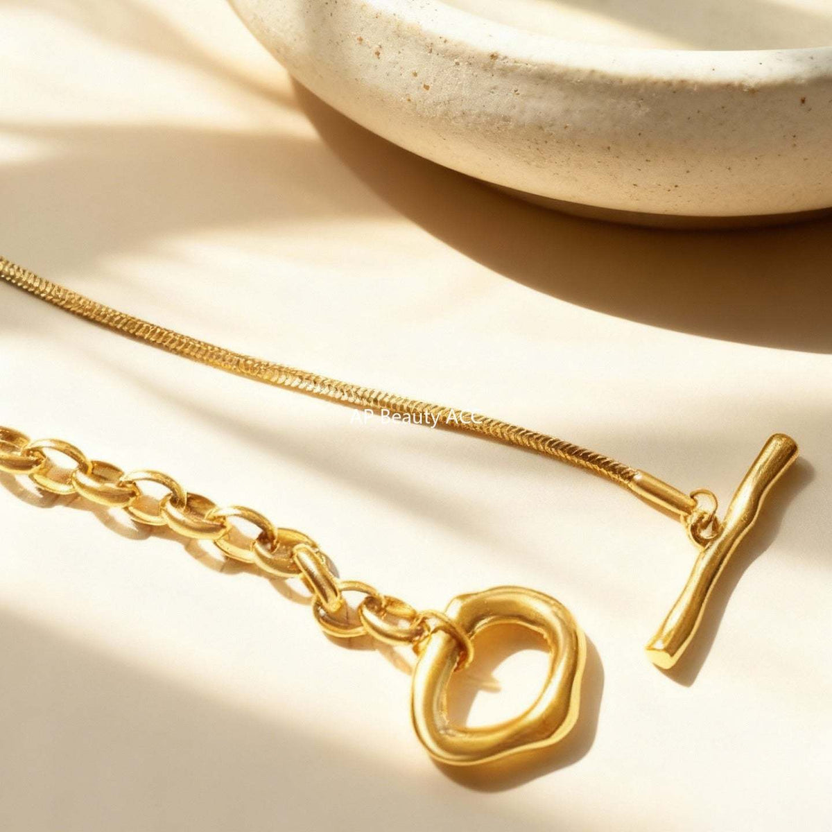 D관 - OT 고리 롱 조절형 18K 도금 스테인리스 스틸 목걸이 [M005] 25.12-2