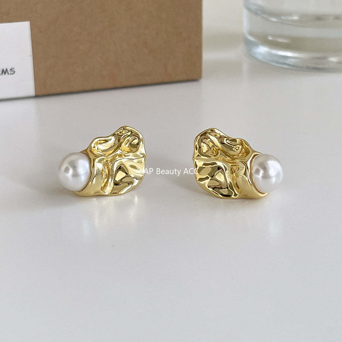 A관 - 비정형 디자인 진주 925 은침 귀걸이 [EH-4323] 25.12-2