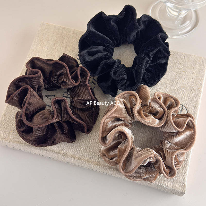 E관 - 벨벳 이중 레이어 곱창 헤어밴드 [26173] 25.11-1