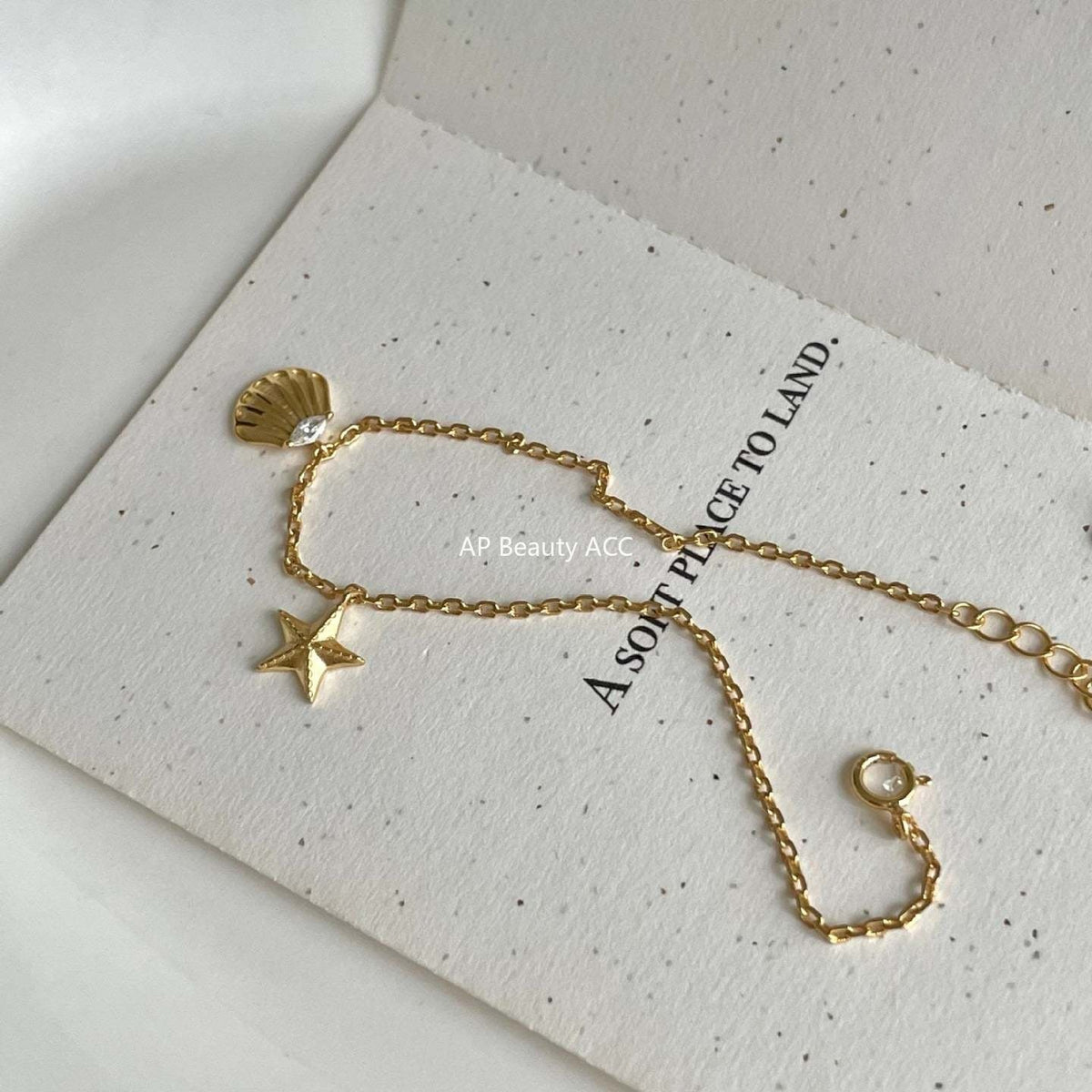 F관 - 925 실버 불가사리 조개 펜던트 팔찌 [A393] 25.11-3