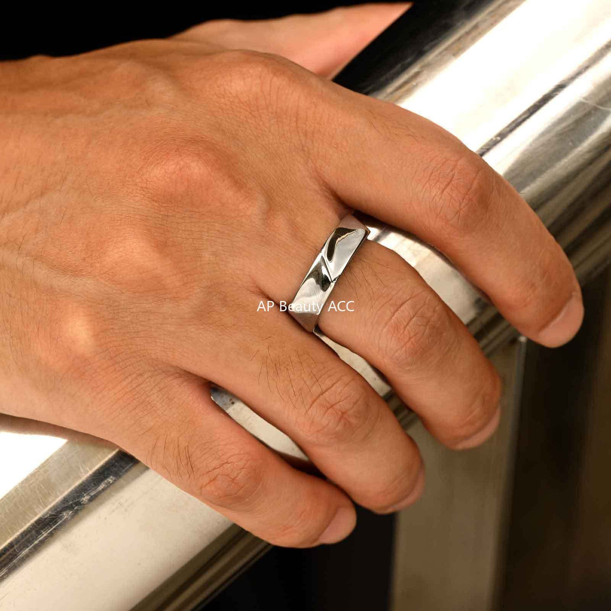 G관 - 스테인리스 스틸 오각형 반지 [RC-915] 25.10-5