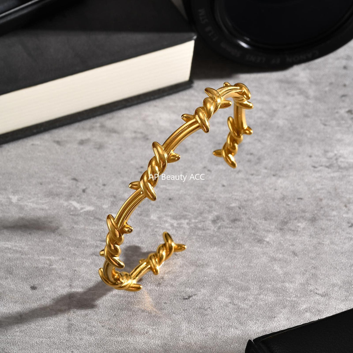 G관 - 스테인리스 매듭 디자인 C자 오픈 팔찌 [B-510] 25.11-1