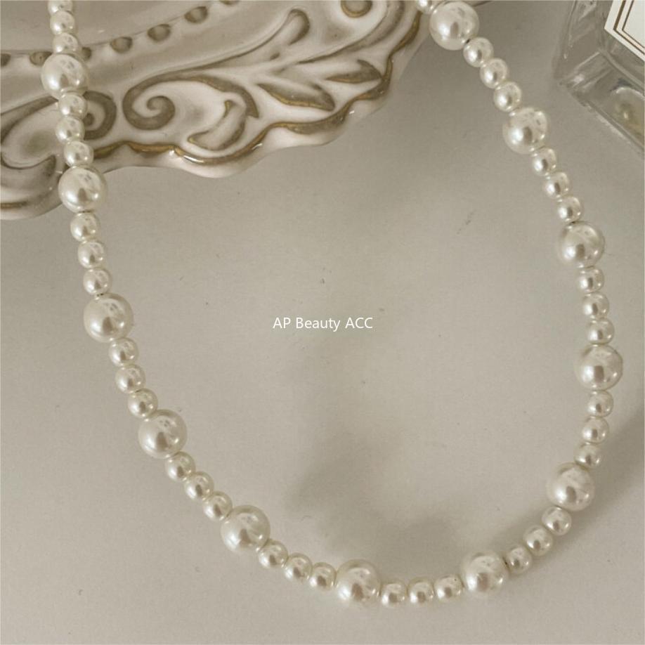 F관 - 925 실버 테일 체인 진주 목걸이 [B1142] 25.01-1