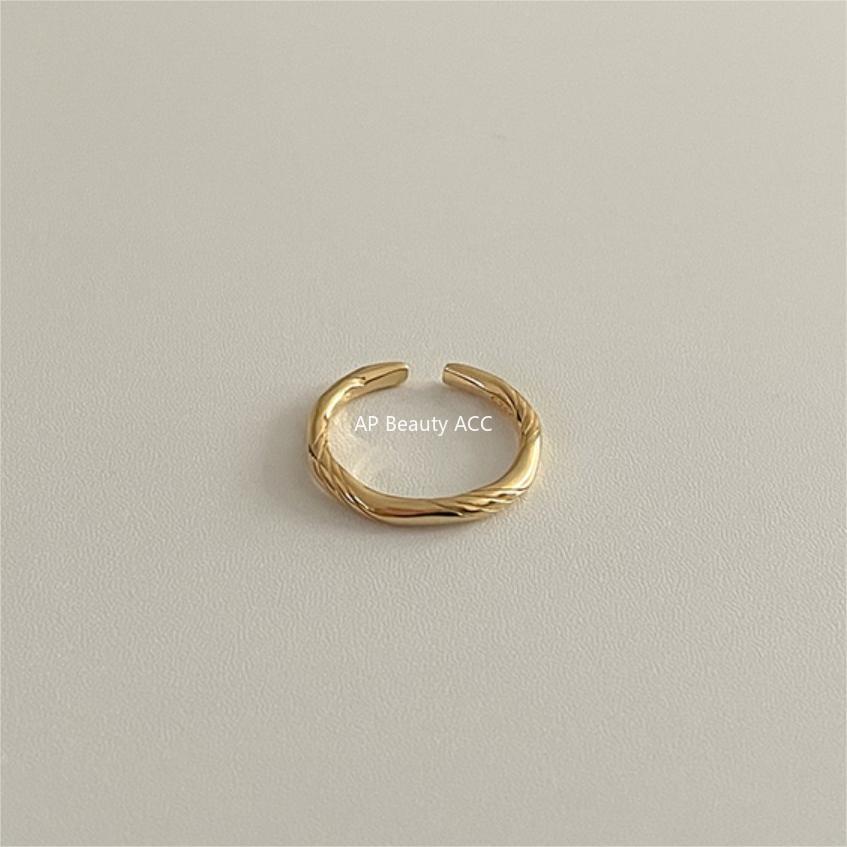 F관 - 925 실버 트위스트 오픈형 반지 [J1915] 25.10-5