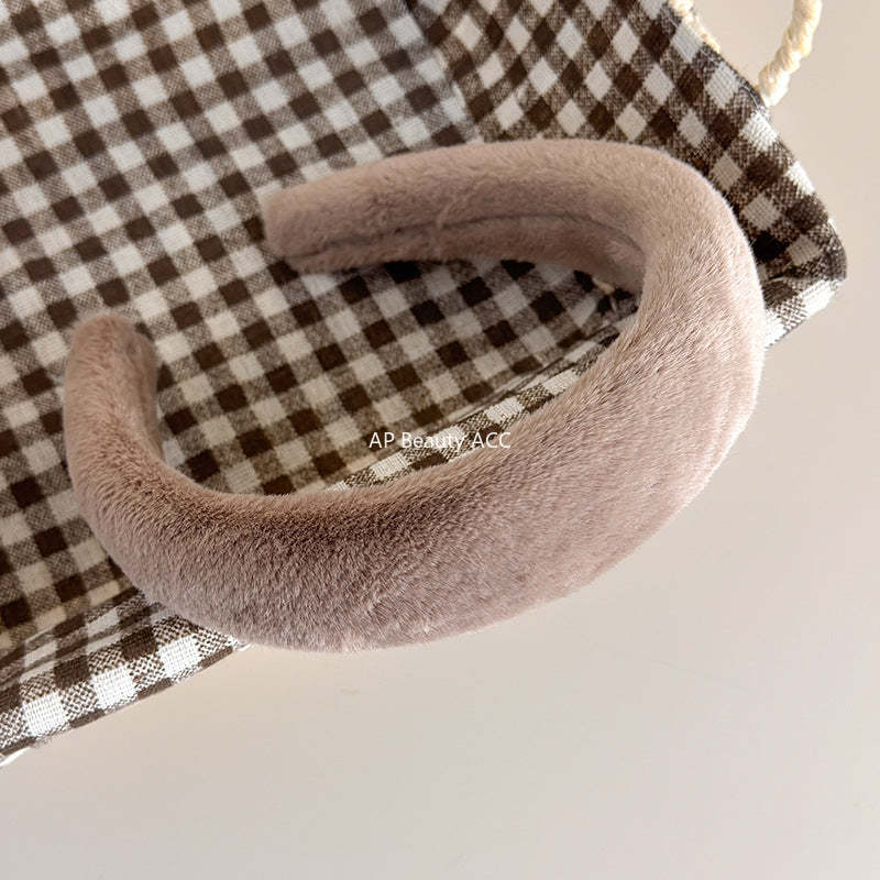 E관 - 퍼 소재 파스텔 볼륨 와이드 머리띠 [19179] 25.11-3