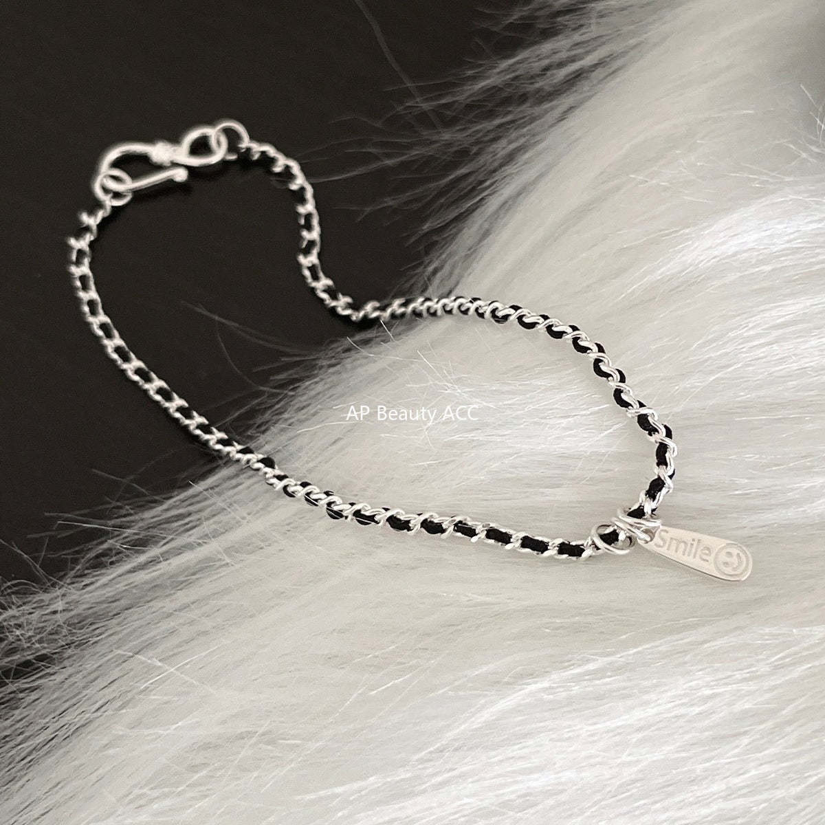 A관 - 925 실버 스마일 웨이브 체인 팔찌 [SL-482] 25.09-4