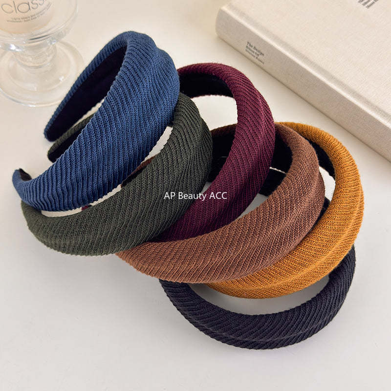 E관 - 컬러 니트 울 스펀지 머리띠 [27502] 25.09-4