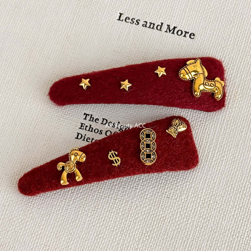 E관 - 레드 말 별 코인 삼각형 헤어핀 [27821] 25.12-3