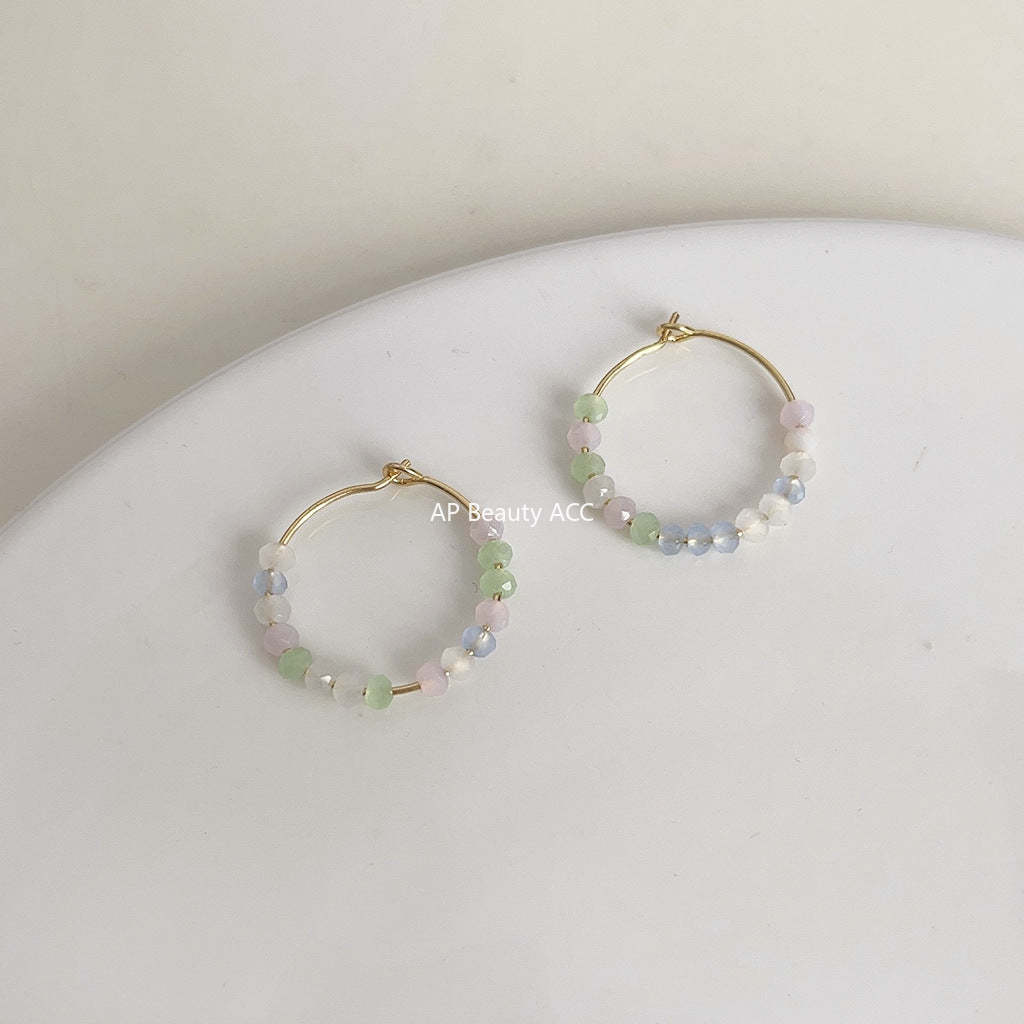 C관 - 여름 새 디자인 새롭고 귀여운 14K 도금 은침 귀걸이 [3858-3859] 24.05-3