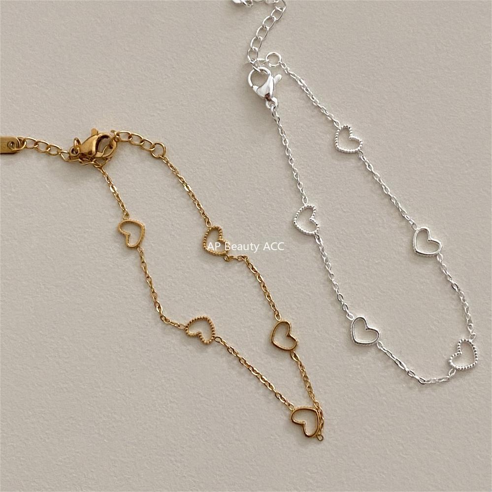 F관 - 925 실버 하트 펜던트 팔찌 [A358] 25.12-2