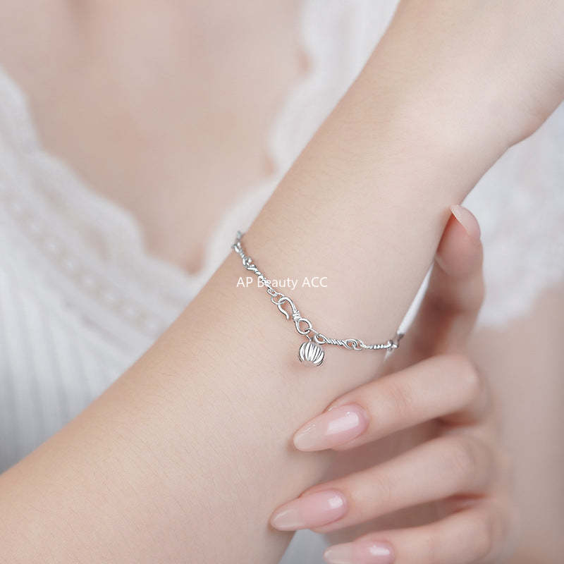 B관 - 999 실버 호박 펜던트 팔찌 [YC4779SL_1] 25.10-5